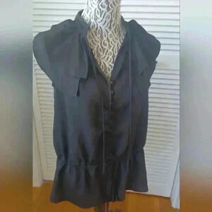 Jacob Women's Medium Sleeveless top button details and  strings capped shoulders